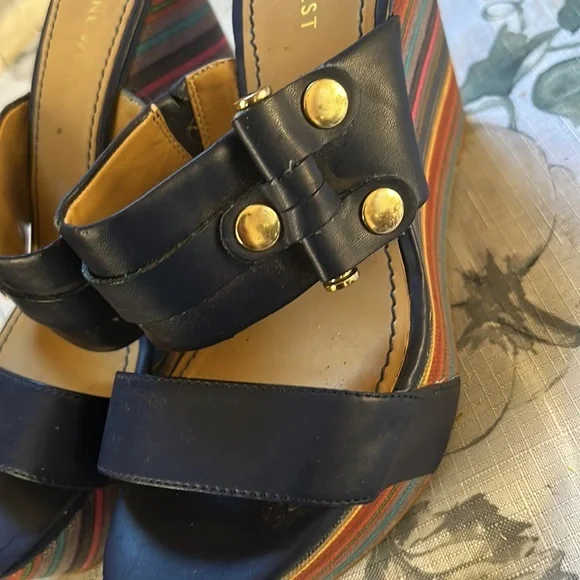 Nine West navy blue wedge size 8 - Picture 3 of 8